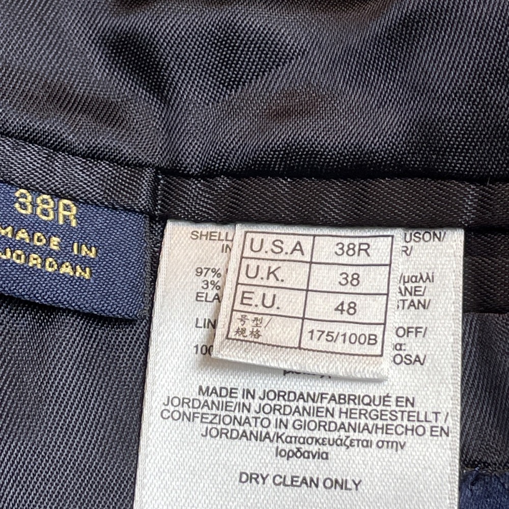 Brooks Brothers 346 Blazers Mens 38R Navy Blue Stretch Wool Blend Preppy Office - Picture 7 of 16